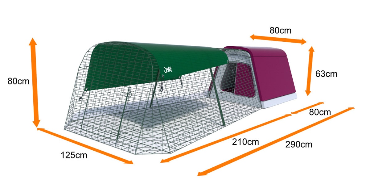 Dimensions du clapier Eglu Go d'Omlet